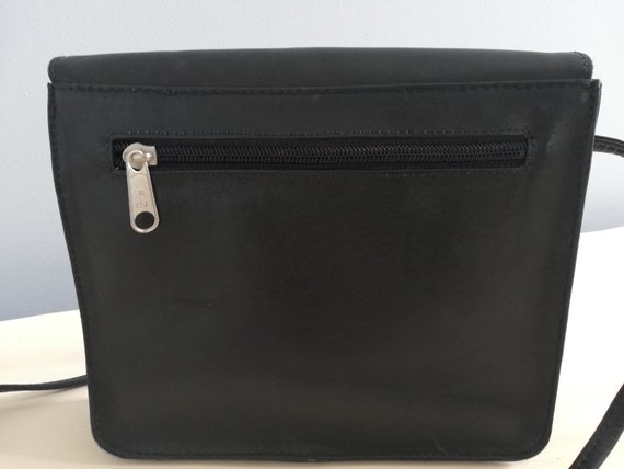 Black Leather Shoulder Bag, Mini Crossbody Bag, V… - image 6