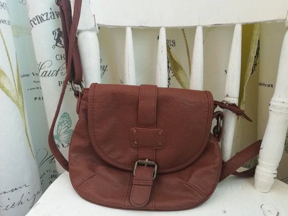 Tender Brown Leather Shoulder Bag. Vintage Woman Bag. Boho Bag . Mini  Crossbody Bag. Handbag. Coquette Bag. Purse 