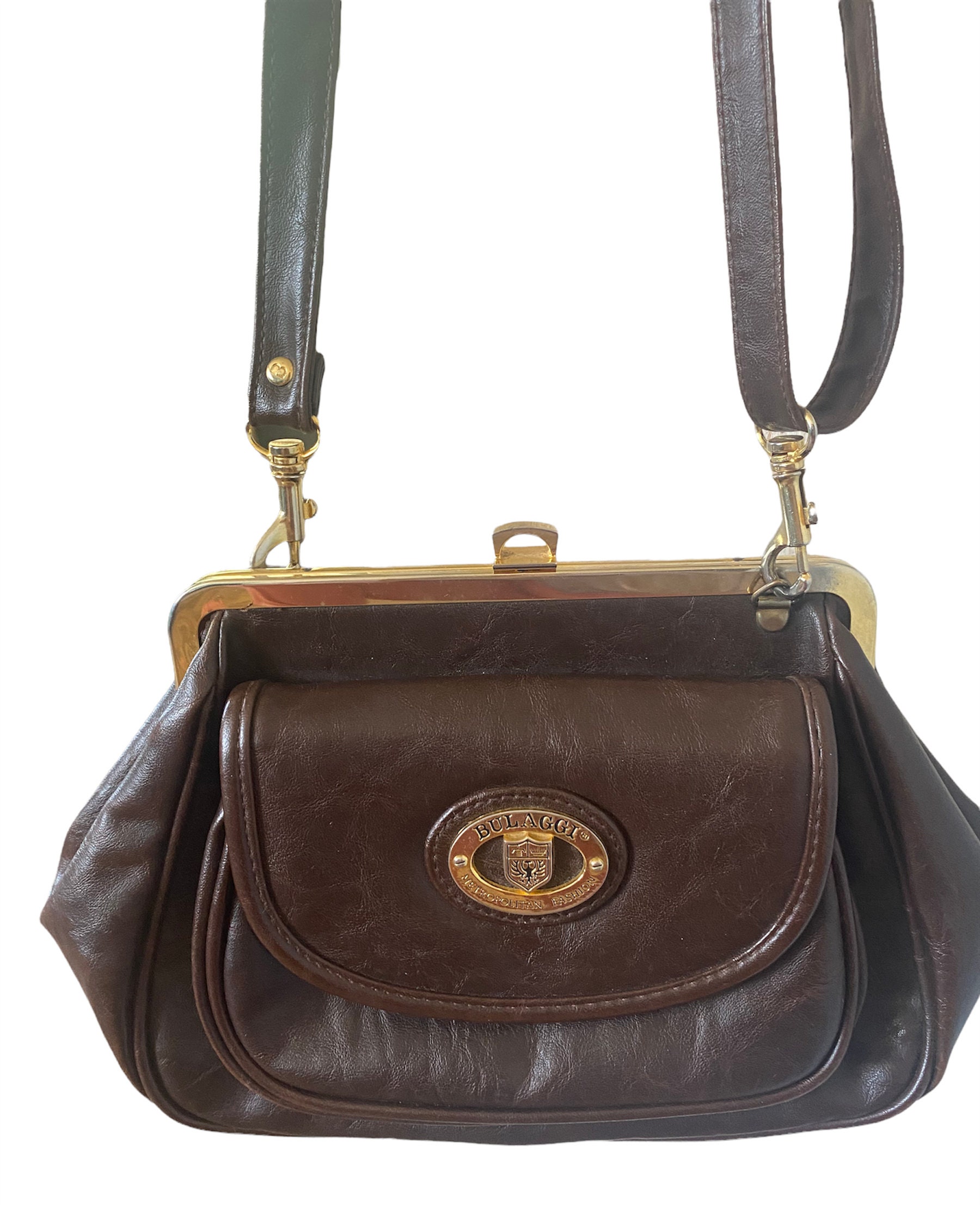 Tender Brown Leather Shoulder Bag Bulaggi. Vintage Woman Bag. - Etsy