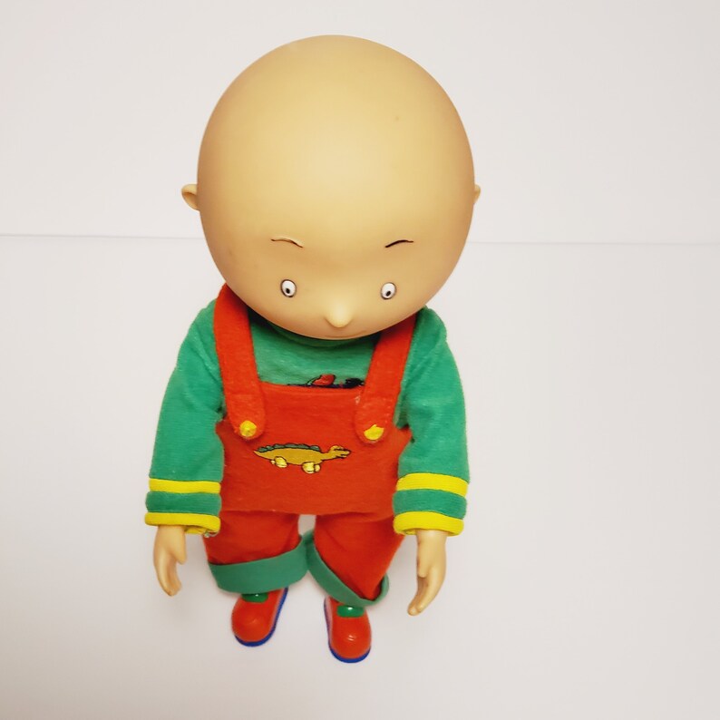 Caillou Boy Doll 12 Inches in 1999 Irwin Toy Cinar Corporation Removable Clothes Vinyl Plastic