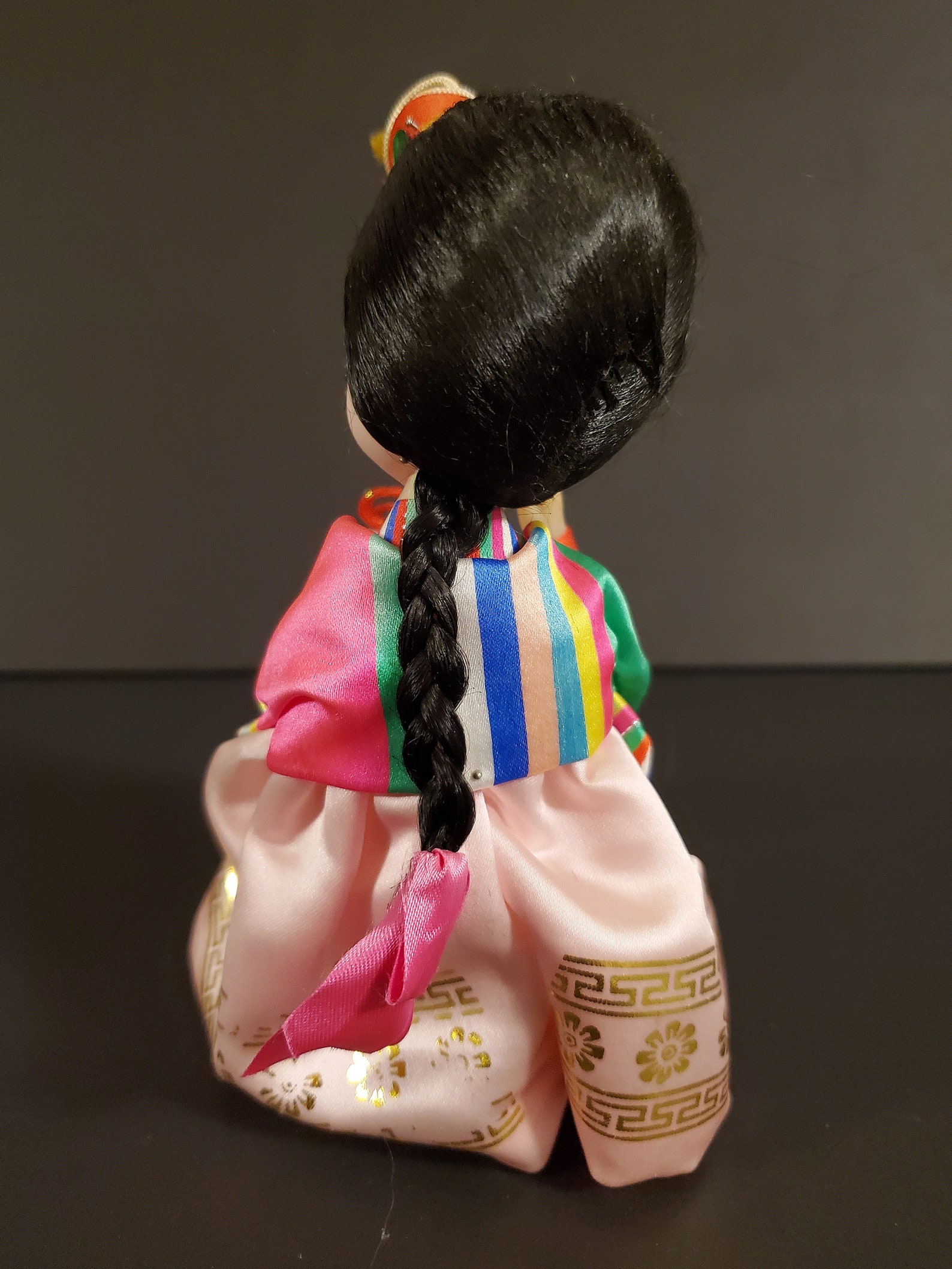 Vintage Korean Asian Doll Sitting Wearing Traditional Hanbok Etsy