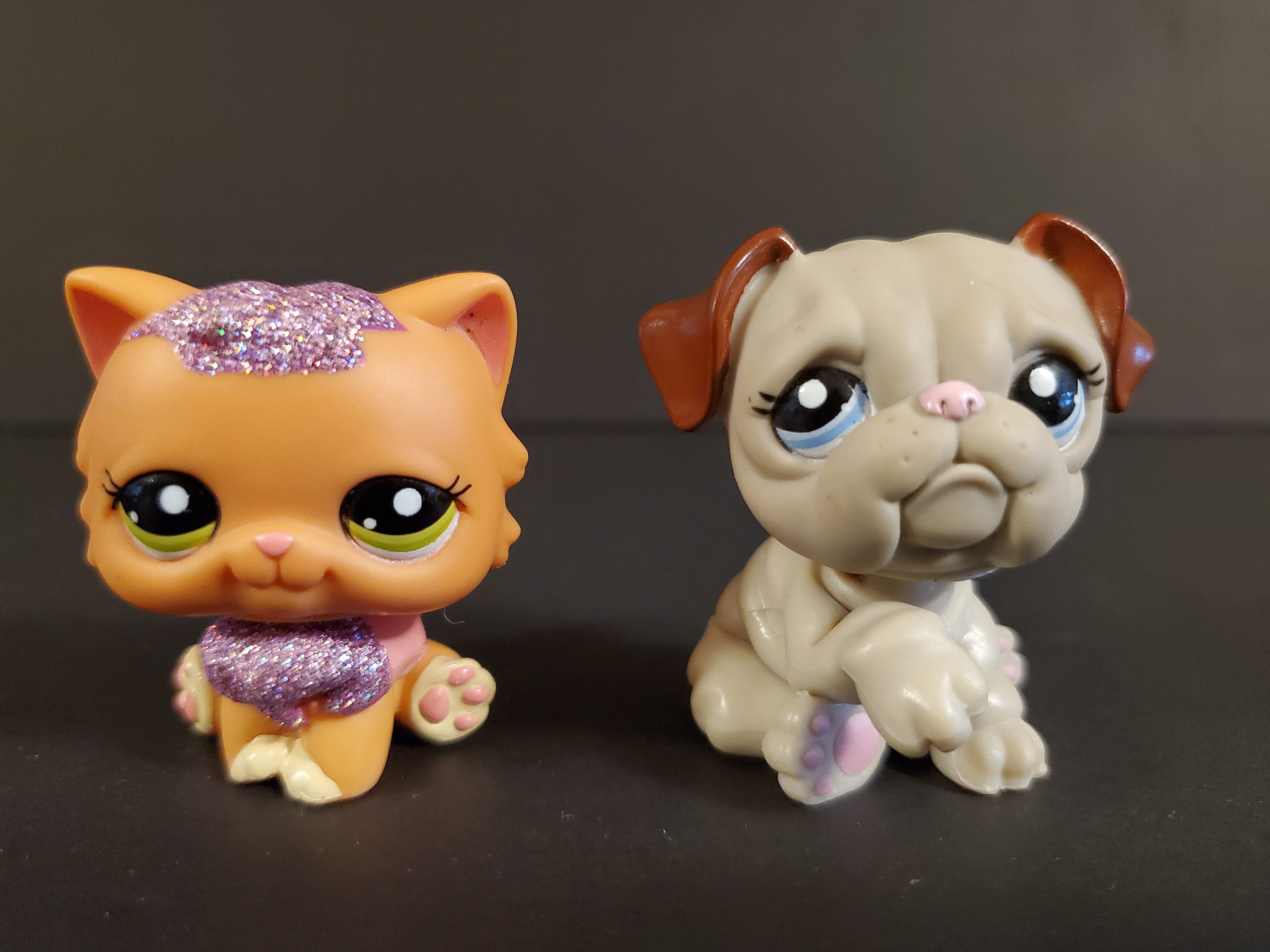 Hasbro Littlest Pet Shop Beige White Collie Dog Brown Cute Puppy LPS #67 Gift 