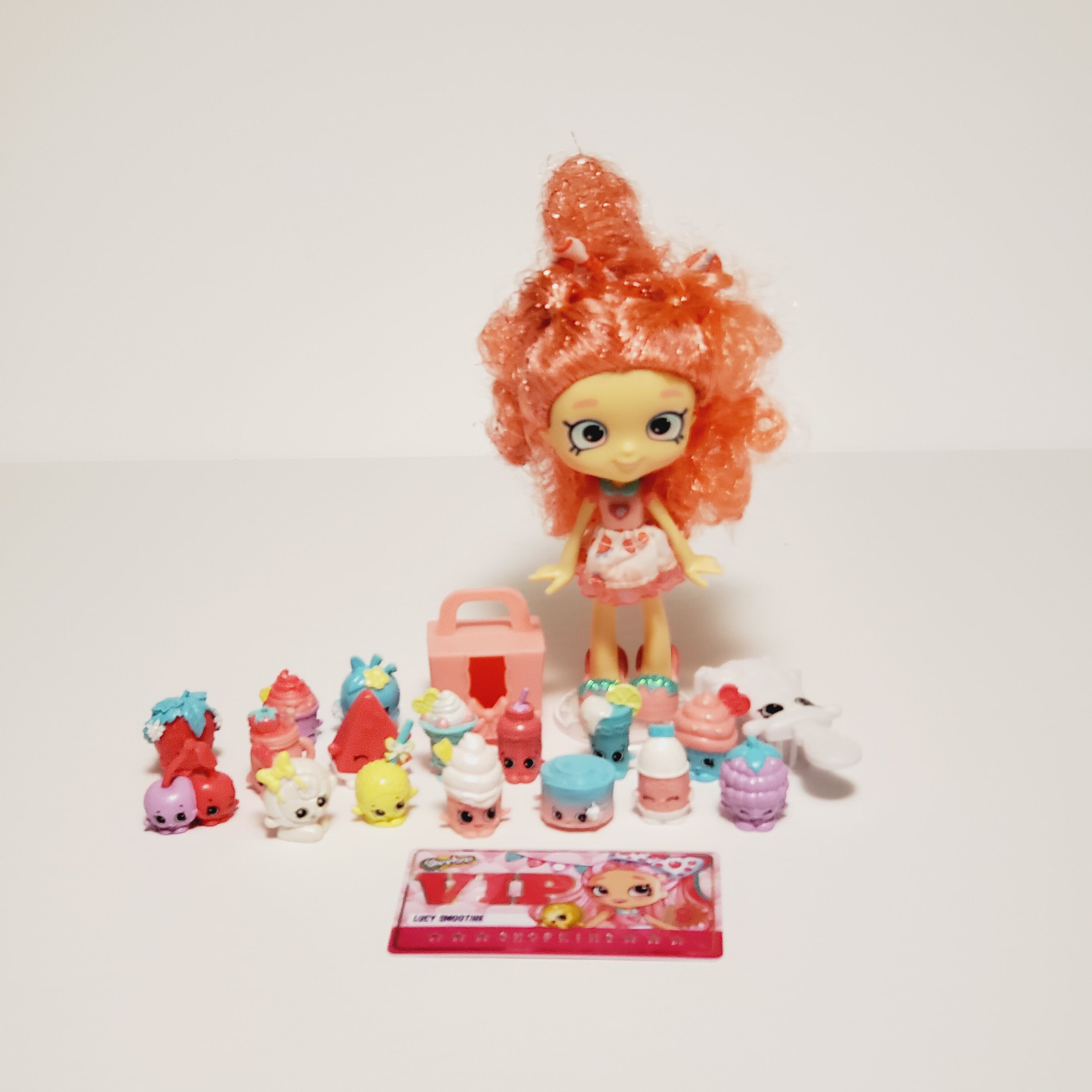 Shopkins Shoppies Lucy Smoothie Doll Super Shopper Pack Food Etsy UK