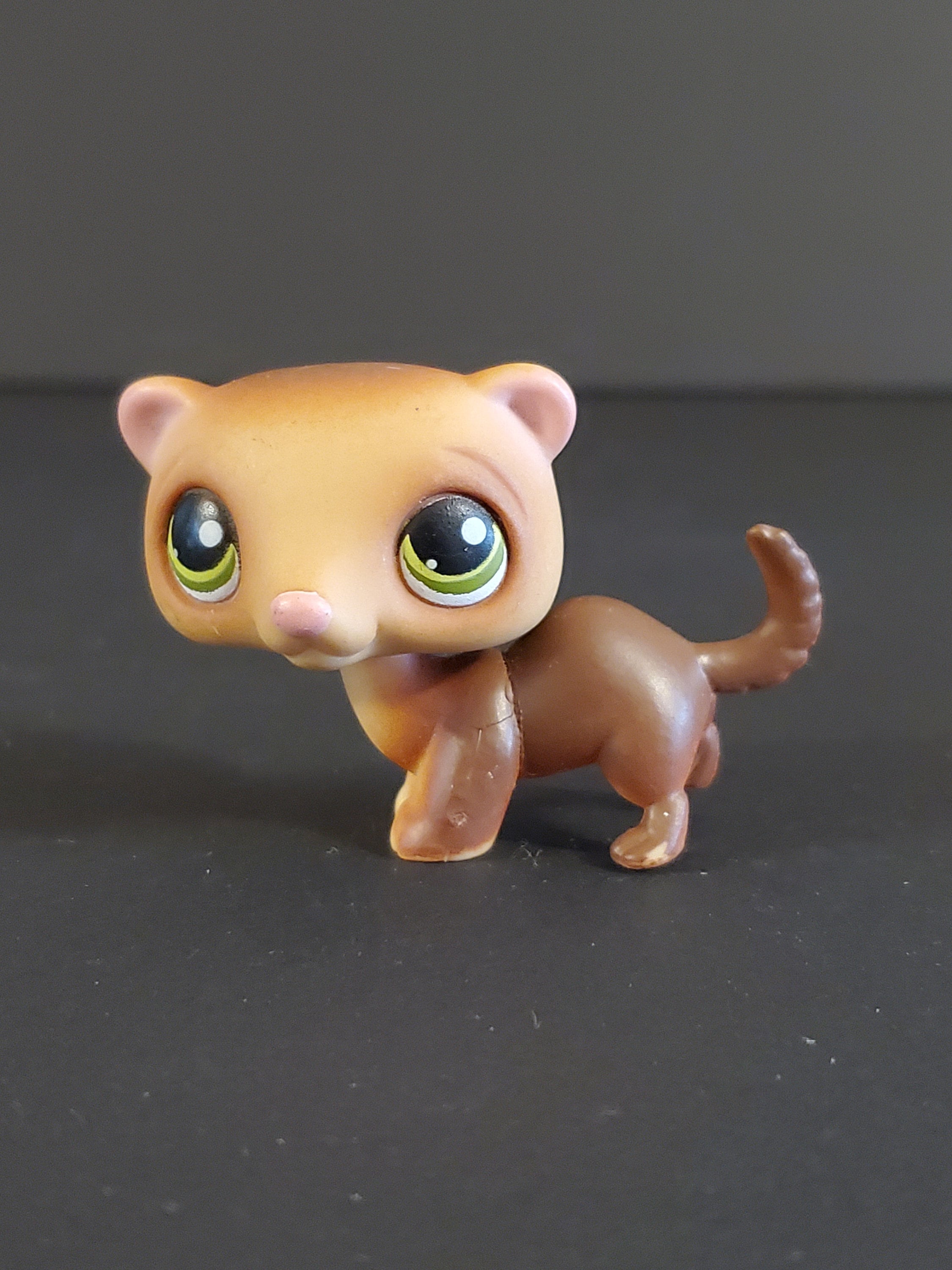 Littlest Pet Shop LPS Authentic 209 Brown Ferret with Green | Etsy