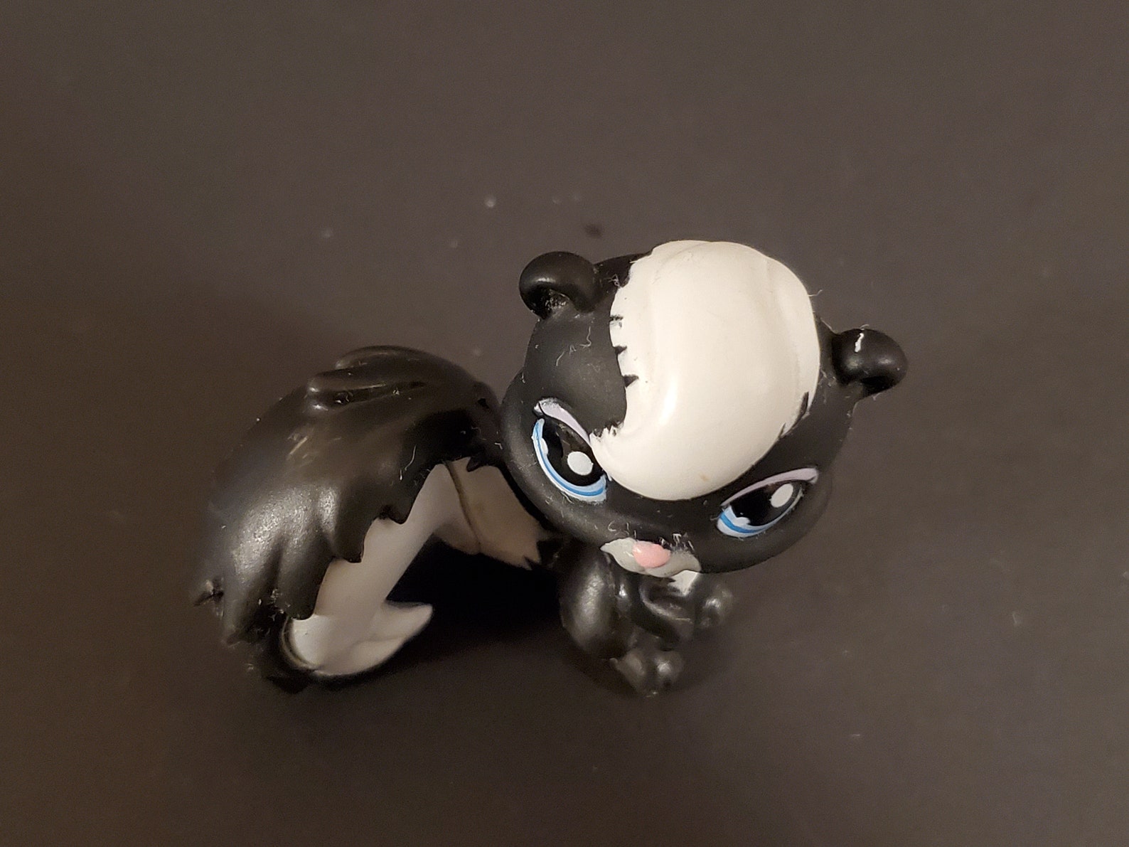 Littlest Pet Shop LPS Authentic Skunk 85 black blue eyes Etsy