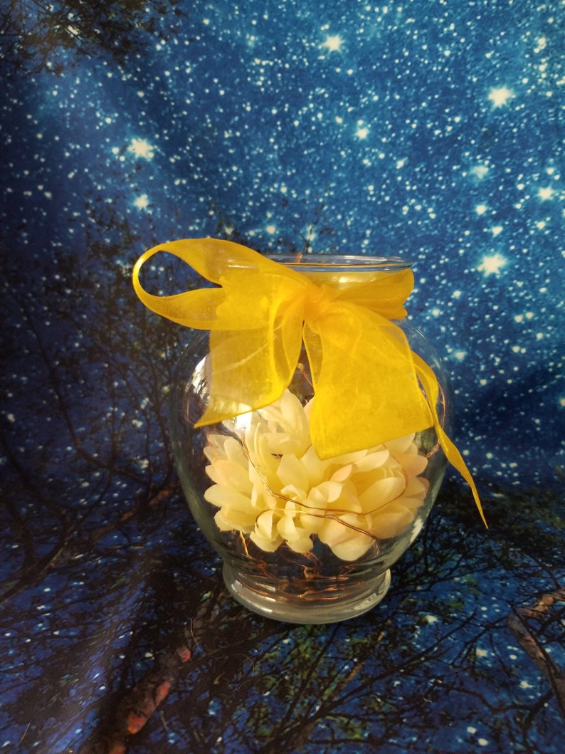 Fluted Vase With Fairy Lights Etsy