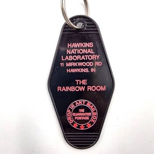 Fan art replica of Hawkins National Lab rainbow Room keychain