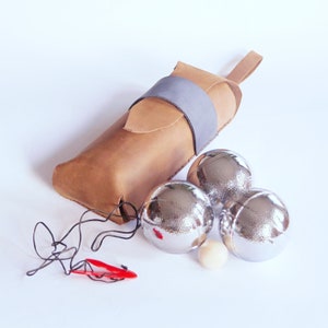 Leather Pétanque - Boule bag