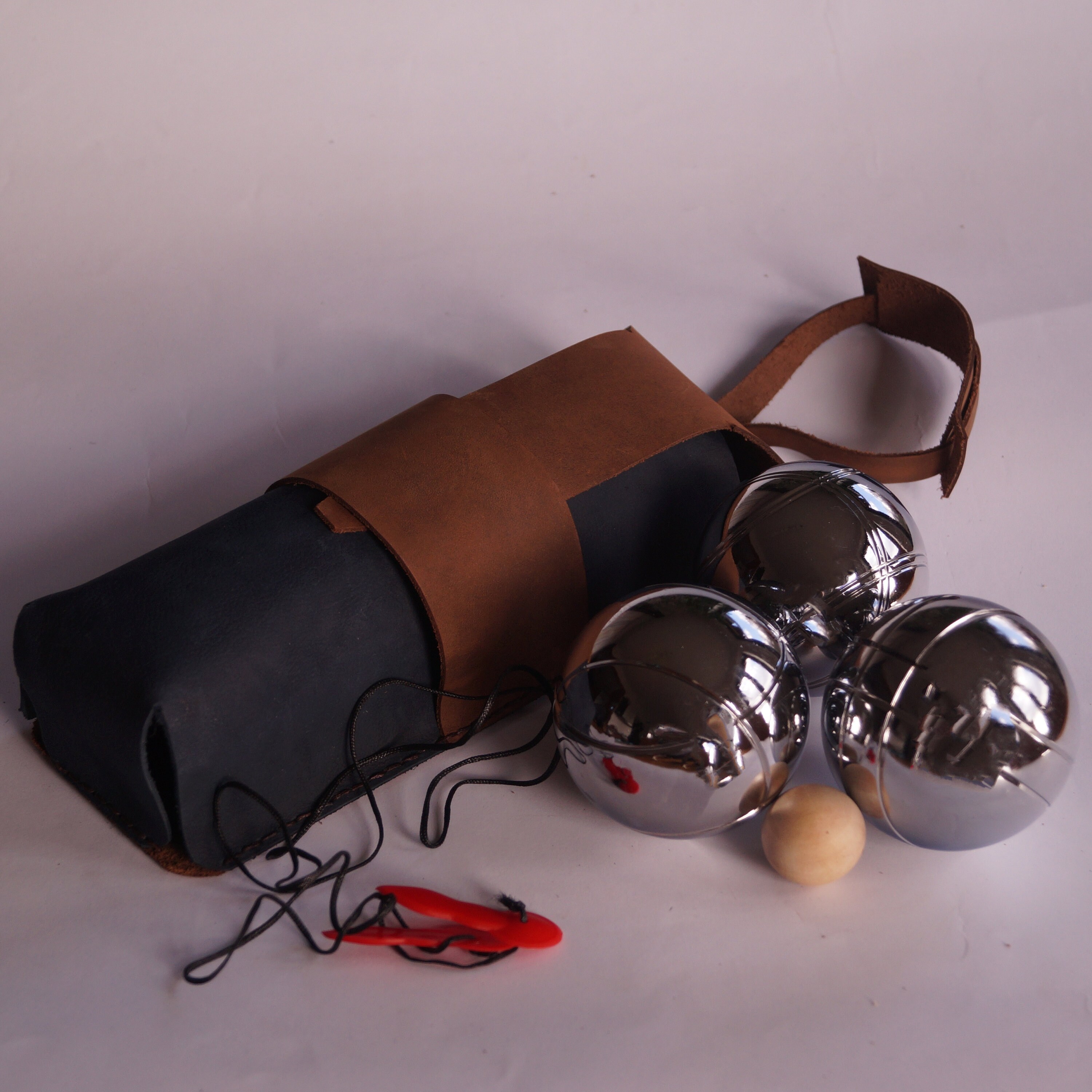 Mygoodprice Tasche Für Boccia-Kugeln – Blau, Für 3 Kugeln + Schweinchen, 23x9x6 Cm, 100% Polyester