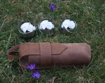 Leather Pétanque - Boule bag