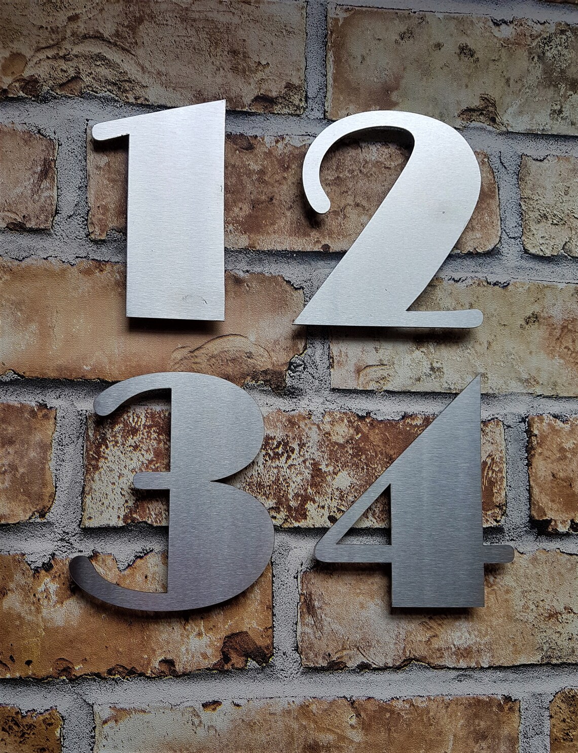 Large Solid Stainless Steel Self Adhesive House/door Numbers Etsy UK