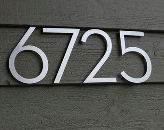 Contemporary Design Brushed Stainless Steel Floating House/Door Numbers (10"/25cm)