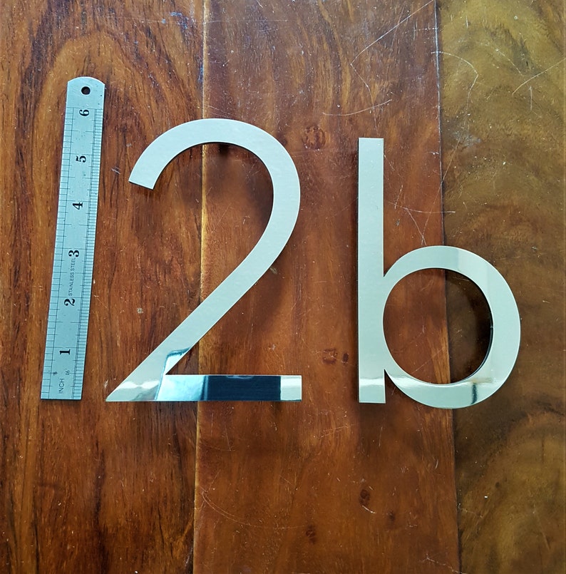 Large Solid 3mm Stainless Self Adhesive House/door Numbers in Etsy