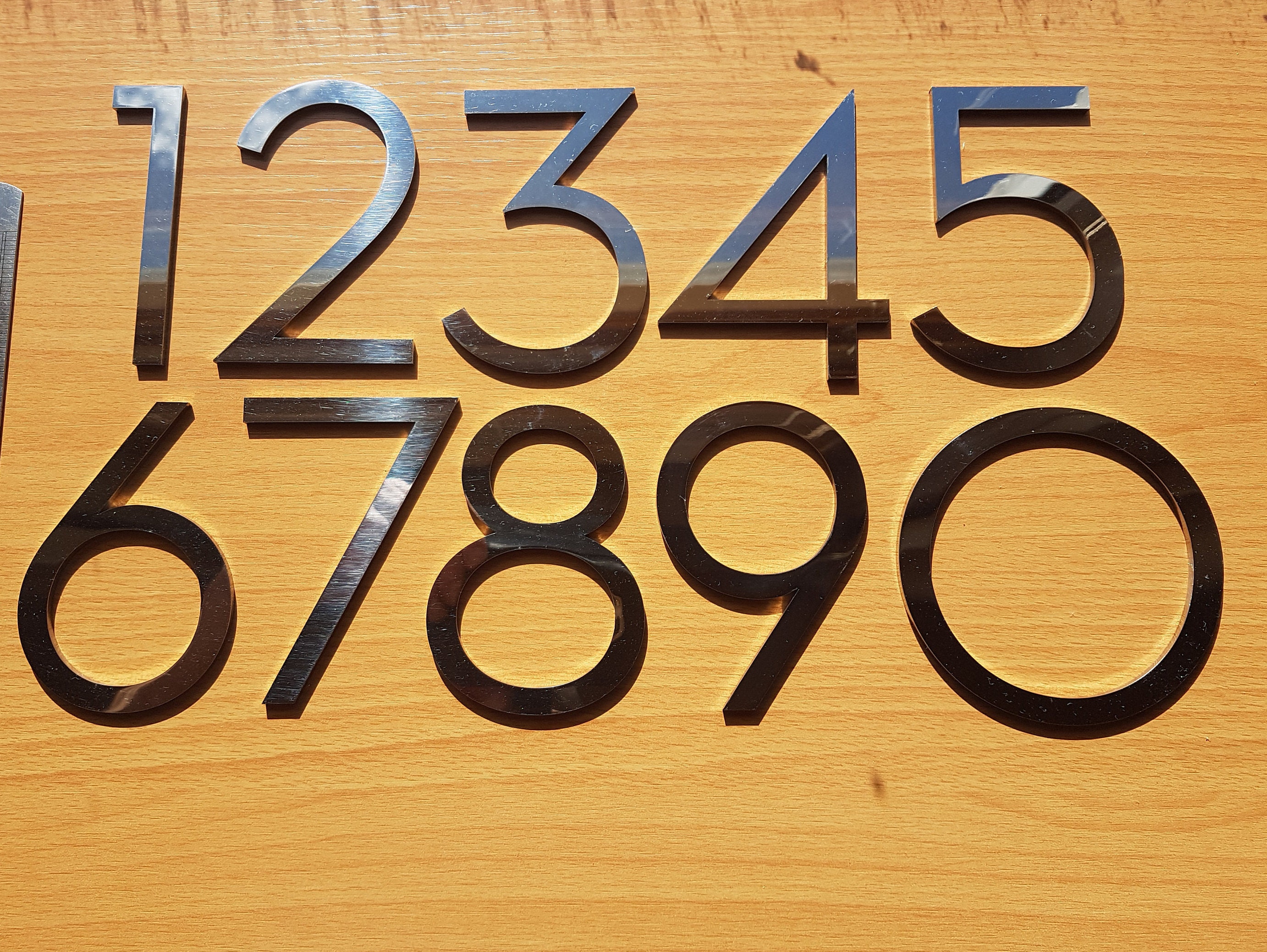 Large Solid 3mm Stainless Self Adhesive House/door Numbers in Etsy UK