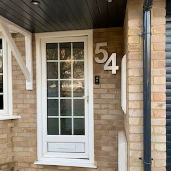 Large 3D floating house numbers brushed stainless steel 12"/300mm x 40mm depth , ideal gift for the perfect home