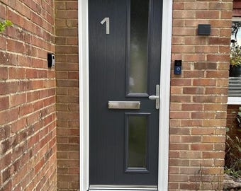 Modern Design Brushed Stainless Steel Floating House/Door Numbers (4 or 6 inch)