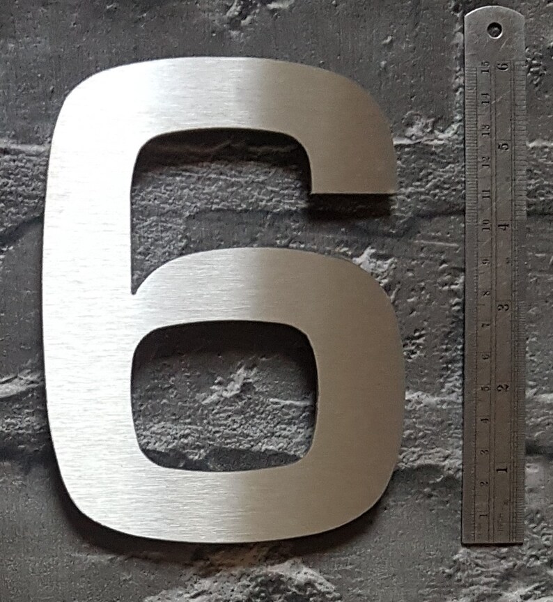 Large Solid Stainless Steel Self Adhesive House/door Numbers Etsy