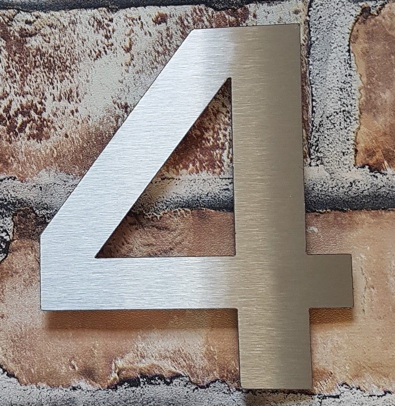 Large Solid Stainless Steel Self Adhesive House/door Numbers Etsy