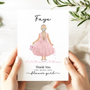 Tarjeta de agradecimiento por ser nuestra dama de honor / Tarjeta de agradecimiento personalizada para dama de honor / Tarjetas de boda / De parte de los novios