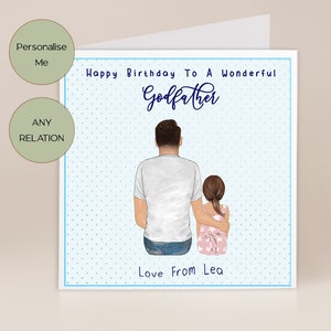 Biglietto di auguri per il compleanno del padrino / Buon compleanno padrino / Da figlioccia / Da figlioccio