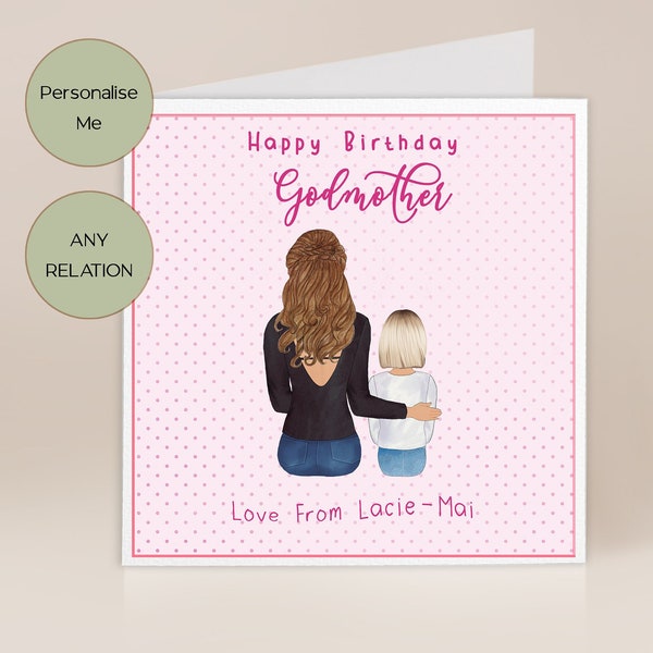 Godmother Birthday Card | Godmother Birthday Card | From Goddaughter | From Godson