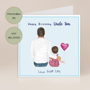 Uncle Birthday Card | Happy Birthday Uncle | From Niece | From Nephew