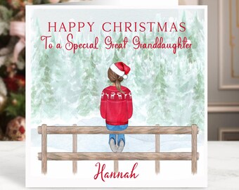 Weihnachtskarte „To A Special Granddaughter“ – 300 G/m² Matt, Mit Umschlag, Recycelbar