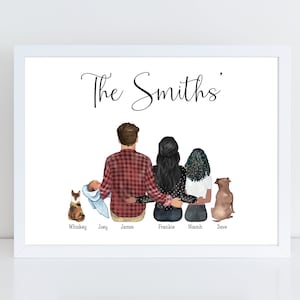 Personalised Family Print | Home Gift |  Personalised Family Gift | Family Illustration | Family Print | House warming