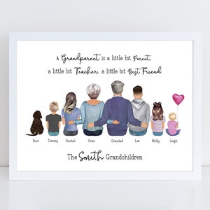 Personalised Gift For Grandparents | Grandparent Print | Gift From Grandchildren | Mothers Day Grandparents Day