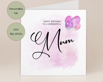 Mummy Birthday Card |  Happy Birthday Card | Mum Birthday Card | Greeting card for her