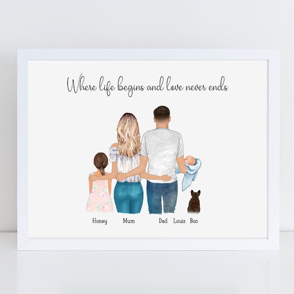 Personalised Family Print | Home Gift | Family Prints |  Personalised Family Gift | Family Illustration