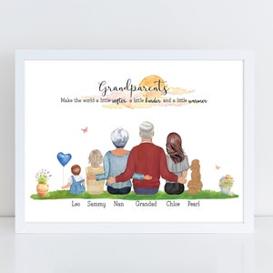 Personalised Gift For Grandparents | Grandparent Print | Gift From Grandchildren | Mothers Day Grandparents Day