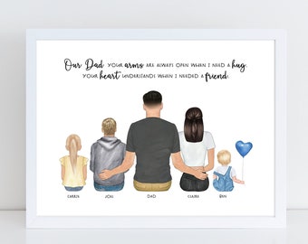 Personalised Daddy Print | Daddy Gift | Dad birthday | Father gift | Fathers Day Gift | Family Gift