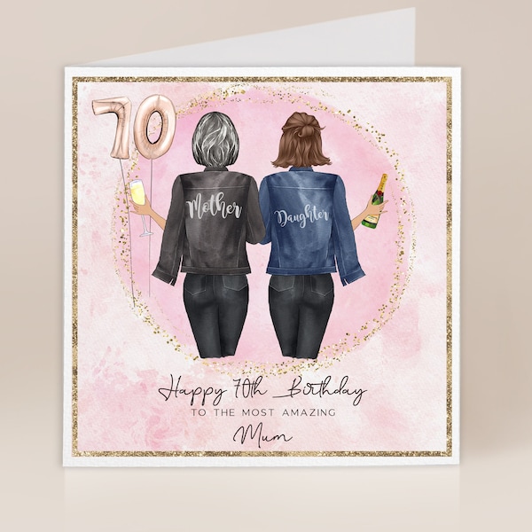 Mum 70TH Birthday Card | Birthday Card For Mum Mom Mam Mother | To a Special Mum | 30TH 40TH 50TH 60TH 70TH 80TH