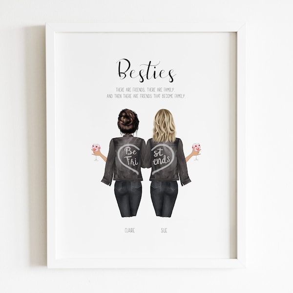 Vriendschap Print | Beste Vriend Cadeau |  Vriendschapscadeau | Bestie Cadeau | Verjaardagscadeau voor haar| | ALLEEN AFDRUKKEN