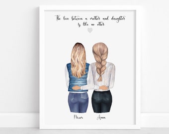 Personalised Mothers Day Gift | Mothers Day Print | Mum Gift | Gift for Mum | Mother and Daughter | Christmas gift for Mum