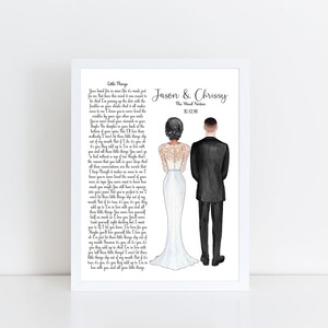 Wedding Song Print | First Dance Lyrics | Anniversary Gift | Song Lyrics Print | Wedding Gift| PRINT ONLY
