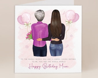 carte d'anniversaire de maman | Carte d'anniversaire pour maman maman maman | À une maman spéciale | 30ème 40ème 50ème 60ème 70ème 80ème