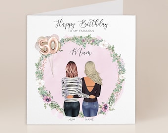 Mum 50TH Birthday Card Birthday Card For Mum Mom Mam Mother To a  Special Mum 30TH 40TH 50TH 60TH 70TH 80TH