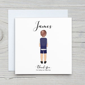 Thank you for being our Page Boy Card | Page Boy Card | Wedding Thank you Card