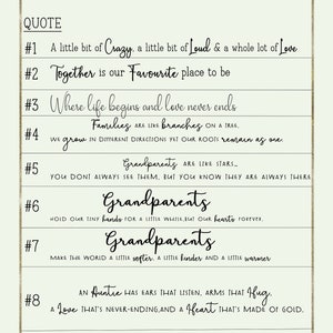 Personalised Gift For Grandparents Grandparent Print Gift From Grandchildren Mothers Day Grandparents Day image 10