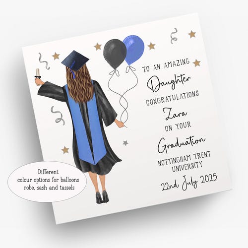 WHITE COTTON CARDS Handgefertigte Karte 'To A Very Clever Granddaughter' – Zur Graduation (16x16 Cm)