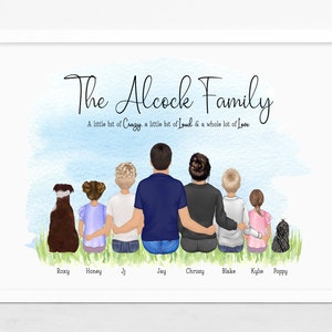 Personalised Family Print | Home Gift | Family Prints |  Personalised Family Gift | Family Illustration