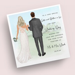Carte de mariage belle-soeur et beau-frère | le jour de votre mariage | Cadeaux de mariage