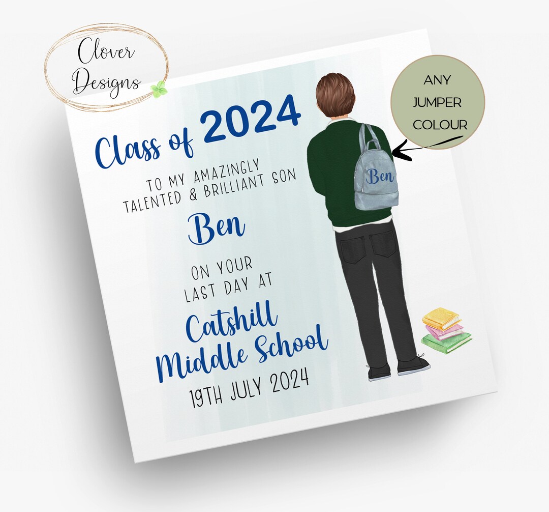 Personalised School Leaver Card | Last Day of School | Middle ...