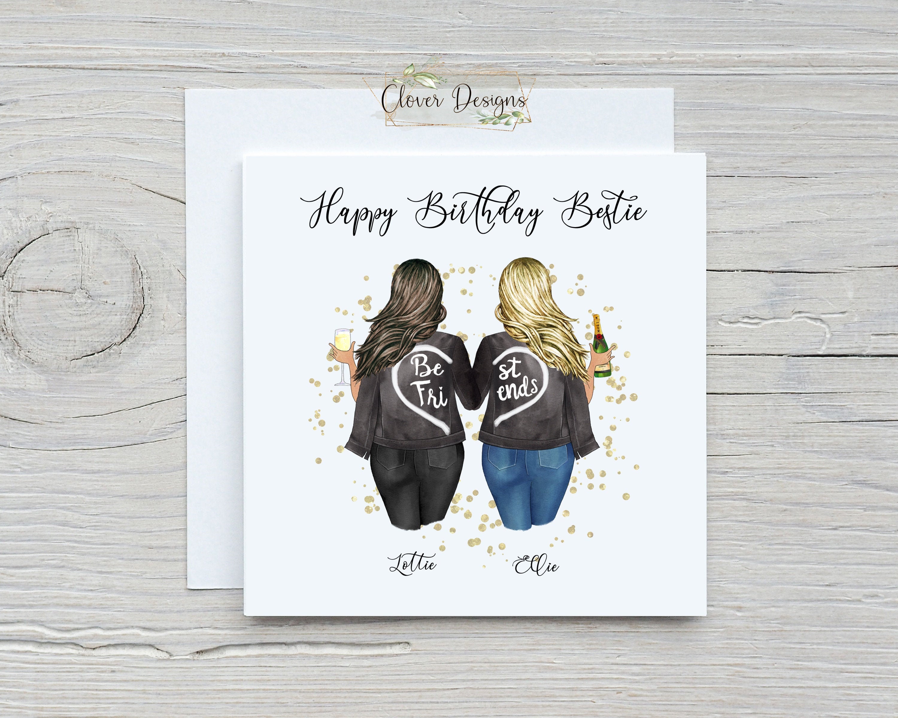 Best Friend Birthday Card Bestie Birthday Card Etsy