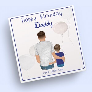 Papa Geburtstagskarte | Personalisierte Geburtstagskarte für Papa | Papa Geburtstagsgeschenk | Papa Papa Stiefvater