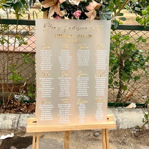 Gefrosteter Acryl Sitzplan, Sitzplan für die Hochzeit, Sitzplan für die Hochzeit, Sitzplan für die Hochzeit, Sitzplan für die Hochzeit