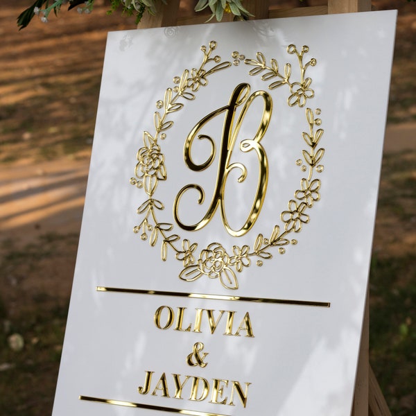 Acrylic Last Name Wedding Sign, 3D Wedding Welcome Sign, Acrylic sign, Wedding Sign, Personalized Wedding Sign, Weddings, custom signs