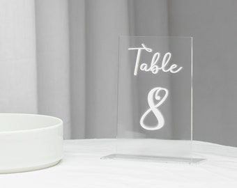 Gold Table Numbers | Table Numbers | Acrylic Table Numbers | Painted Back Table Numbers , Centerpieces Decorations, Wedding Table Number
